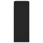 vidaXL Armoires murales 2 Pièces noir bois d'ingénierie