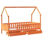 vidaXL Cadre de lit enfants avec tiroirs sans matelas 90x190 cm bois