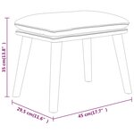vidaXL Repose-pied Crème 45x29 5x35 cm Tissu
