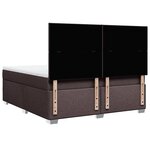vidaXL Sommier à lattes de lit avec matelas Marron foncé 180x200 cm