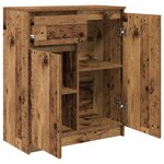 vidaXL Buffet avec tiroir vieux bois 71x35x84 cm bois d'ingénierie