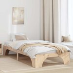 vidaXL Cadre de lit Pin massif 197 x 97 x 30 cm Bois massif en pin