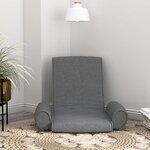 vidaXL Chaise pliable de sol Gris clair Tissu
