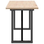 vidaXL Table basse cadre en O 160x40x45 cm bois de pin massif et acier