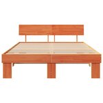 vidaXL Cadre de lit Marron cire 140 x 200 cm Bois massif en pin