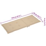 vidaXL Chaise à bascule avec coussin bambou