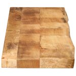 vidaXL Dessus de table 140x20x3 8cm bord vif bois massif manguier brut