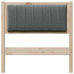 vidaXL Tête de lit capitonnée avec tête de lit Marron 80 cm Pin massif