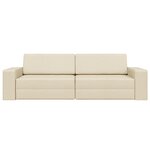vidaXL Canapé Lit 2-en-1 Crème 245x150x60.5 cm Tissu