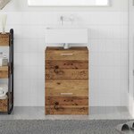 vidaXL Meuble Sous Évier Bois Ancien 40 x 37 x 59 cm Bois d'ingénierie