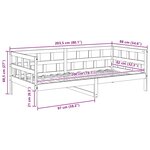 vidaXL Lit de jour sans matelas blanc bois de pin massif 80x200 cm