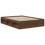 vidaXL Cadre de lit sans matelas chêne marron 120x190 cm