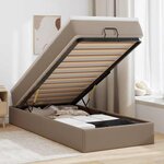 VidaXL Cadre de lit ottoman et matelas cappuccino 100x200cm similicuir