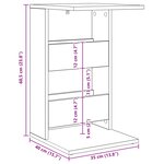vidaXL Table d'appoint Chêne noir 40 x 35 x 60 5 cm Bois d'ingénierie
