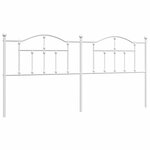 vidaXL Tête de lit de remplacement métal blanc 193 cm
