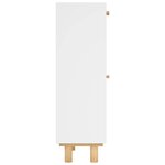 vidaXL Armoire à chaussures Blanc 52x25x80 cm Bois d'ingénierie/rotin