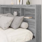 vidaXL Tête de lit de rangement Gris Sonoma 150 cm Bois d'ingénierie