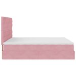 vidaXL Cadre de lit ottoman avec matelas rose 200x200 cm velours