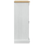 vidaXL Cabinet à chaussures Corona Blanc 99 x 32 x 85 cm Pin massif
