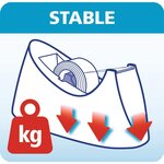 Dérouleur de bureau easy cut curve + pack de 8 rubans 33m x 19 tesa