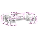 vidaXL Ensemble de canapés d'extérieur 9 pc Naturel et Anthracite