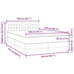 vidaXL Sommier à lattes de lit avec matelas rose 140x210 cm velours