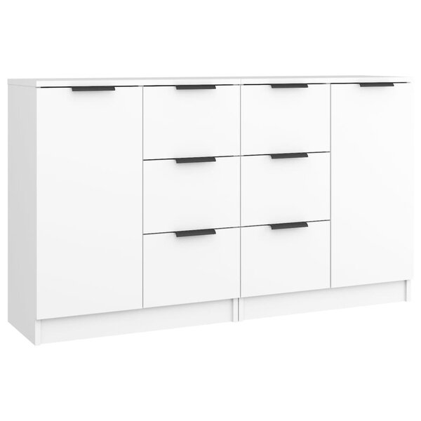 vidaXL Buffets 2 Pièces blanc 60x30x70 cm Bois d'ingénierie