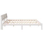 vidaXL Cadre de lit Blanc 180 x 200 cm Bois massif en pin