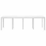 vidaXL Table de jardin pour repas Blanc 250 x 100 x 73 cm polyrotin