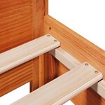vidaXL Cadre de lit sans matelas cire marron 90x190 cm bois pin massif