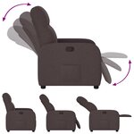 vidaXL Fauteuil inclinable Marron foncé Tissu