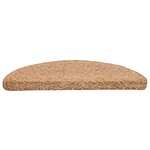 vidaXL Tapis d'escalier 20 pièces 56 x 17 x 3 cm Beige Demi-rond