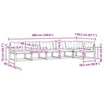 vidaXL Ensemble de canapés d'extérieur 6 pc Blanc et noir