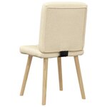vidaXL Chaises à manger lot de 2 crème tissu
