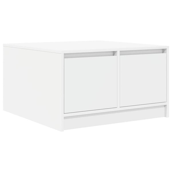 vidaXL Table basse avec tiroirs blanc 70 5x70x40 cm
