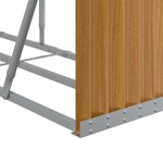vidaXL Porte-bûches aspect bois 300x45x100 cm acier galvanisé