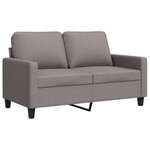 vidaXL Canapé à 2 places Taupe 120 cm Tissu