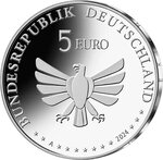 Pièce de monnaie en Cupronickel 5 Euro g 9 68 Millésime 2024 Wonderful world of insects STAG BEETLE