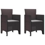vidaXL Ensemble de salle à manger pour jardin 3 Pièces Marron Rattan Polt