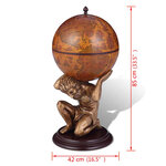 vidaXL Bar sous forme de globe Atlas 42 x 42 x 85 cm