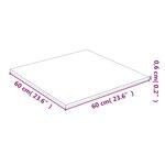 vidaXL Dessus de table Transparent 60x60 cm Verre trempé