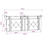 vidaXL Tête de lit suspendue Noir Simili cuir