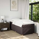 vidaXL Sommier à lattes de lit avec matelas Marron foncé 80x200 cm