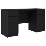 Bureau vidaXL Noir Chêne 140x49x76 cm Bois d'ingénierie
