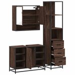 vidaXL Ensemble de meubles de salle de bain 3 Pièces chêne marron