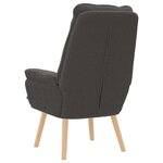vidaXL fauteuil Gris foncé 61 x 78 x 98 cm Tissu Sherpa