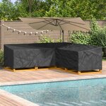 vidaXL Housse pour meubles Noir 270 x 270 x 80 cm Tissu Oxford 600D