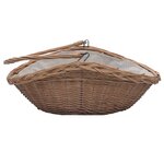 vidaXL Panier à bois de chauffage avec poignée 57x46 5x52 cm Marron