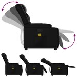 vidaXL Fauteuil de massage inclinable noir similicuir
