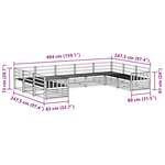 vidaXL Ensemble de canapés d'extérieur 9 pc Naturel